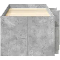 vidaXL Loft Bed Frame met Kast met opslag 3 st Betongrijs Bewerkt hout