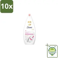 Dove 10 x – Badcrème – Soothing Almond Oil & Hibiscus – 720 ml - Grootverpakking - Douchegel - Huidverzorging - Kalmerend - Schuim - Amandelolie