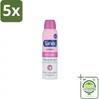 Sanex 5 x – Deodorant Spray – Dermo Invisible – 150 ml - Grootverpakking - Onzezichtbare Deodorant - Deodorant Spray - Transpiratieregulatie - Huidbescherming - Strepenvoorkomend