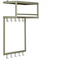 Bommel Wonen Kapstok Klaas - 50 cm - hoedenplank - 10 (2x5) haken - metaal Groen