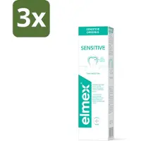 Elmex 3 x Tandpasta Sensitive Original 75 ml - Gevoelige Tanden - Tandpasta - Aminfluoride - Cariës - Tandgevoeligheid
