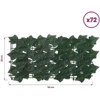 vidaXL Balkonscherm met bladeren Donkergroen 600 x 150 cm