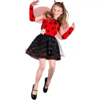 Boland Verkleedpak Lieveheersbeestje Meisjes Rood/zwart Mt 104-116