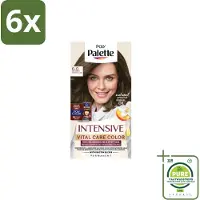 Schwarzkopf Poly Palette – Haarverf – 6-0 Lichtbruin – 115 ml - Voordeelverpakking - 6 stuks - Haarkleur - Haarkleuring