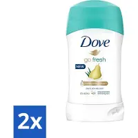 Dove 2 x - Deodorant - Stick Go Fresh Pear & Aloe Vera - Frisse geur en bescherming - 40 ml - Go Fresh - Deodorant Stick - Peer En Aloë Vera - Zweetbevochtiging - 48 Uur Bescherming