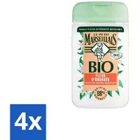 Le Petit Marseillais 4 x – Douchegel – Fleur d’Oranger – 250 ml - Douchegel Oranje Bloesem - Oranje Bloesem Geur - Natuurlijke Douchegel - Zachte Reiniging - Huid Verzorging