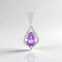 Cavill - Zilveren Hanger - 925 Sterling Zilver met Platina - Azuurblauwe Kwarts 1,34 ct - Peervormige Edelsteen - Braziliaanse blauwe kwarts sieraden