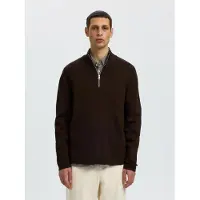 Selected Halve Rits Trui Heren Bruin XXL