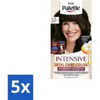 Schwarzkopf 5 x Poly Palette – Haarverf – 4-0 Donkerbruin – 115 ml - Haarkleur - Haarkleuring - Grijsdekking - Donkerbruin - Haarverzorging