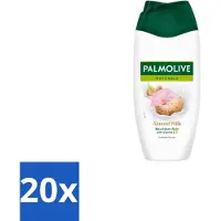 Palmolive 20 x Douchecrème Naturals Amandelmelk 250 ml - Douchegel Amandel - Zachte Reiniging - Huid Verzorgen - Amandelmelk - Hydraterende Douchegel