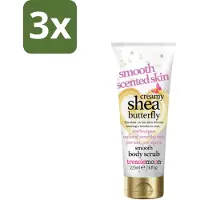 Treaclemoon 3 x – Body Scrub – Creamy Shea Butterfly – 225 ml - Body Scrub - Huid Verzorging - Exfoliatie - Shea Butter - Kokosnoot