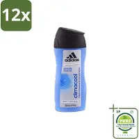 Adidas – Douchegel – Climacool Men – 250 ml - Voordeelverpakking - 12 stuks - Douchegel - Frisheid