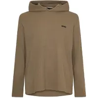 BOSS Heren Bw Wafel Hoodie, Textuurontwerp in Open Bruin 245