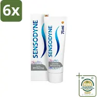 Sensodyne - Tandpasta - Gentle Whitening - Milde Reiniging - 75 ml - Voordeelverpakking - 6 stuks - Witte tanden - Glazuur beschermen