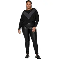 ONLY Dames/Dames Legging Hoog Taille Leer (Zwart)