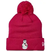 New Era Zebra-muts met pompons voor kinderen (Donkerroze)