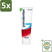Parodontax 5 x - Tandpasta - Fluoride Vrij - 75ml - Grootverpakking - Fluoridevrije Tandpasta - Mondgezondheid - Tandvleesbescherming - Tandplakverwijdering - Bloedend Tandvlees
