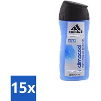 Adidas 15 x – Douchegel – Climacool Men – 250 ml - Douchegel - Frisheid - Sportgeur - Actieve Frisheid - Bewegingssensor