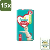 Pampers 15 x – Luierbroekjes – Pants Maat 3 – 56 Luiers - Grootverpakking - Luiers Voor Baby - Luierbroekjes - Luier Voor Baby - Luier Maat 3 - Luier Voor Actieve Baby