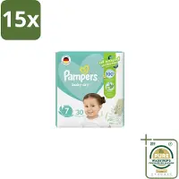 Pampers 15 x – Luiers – Active Baby Dry Maat 7 – 30 Luiers - Grootverpakking - Luiers Voor Baby - Droge Huid - Comfortabele Luiers - Langdurige Droogheid - Peuters Luiers