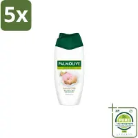 Palmolive 5 x Douchecrème Naturals Amandelmelk 250 ml - Grootverpakking - Douchegel Amandel - Zachte Reiniging - Gevoede Huid - Amandelmelk - Milde Douchegel
