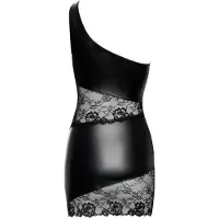 Cottelli collection - Asymmetrische Kanten Mini Jurk - Zwart