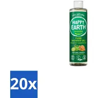 Happy Earth 20 x – Douchegel – 100% Natuurlijk Bergamot Cedarwood – 300 ml - Douchegel Bergamot Cederhout - Natuurlijke Douchegel - Vegan Douchegel - Biologische Douchegel - Douchegel Zonder SLS