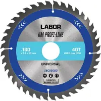 Labor HM cirkelzaagblad universeel 160x30x2,2mm 40T