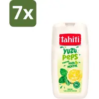 Tahiti 7 x – Douchegel – Yuzu Peps Yuzu & Munt - 250 ml - Douchegel Yuzu Munt - Frisse Douchegel - Yuzu En Munt - Energieke Douchegel - Verkoelende Douchegel