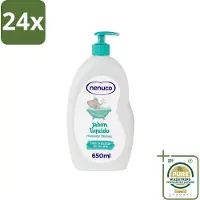 Nenuco - Jabon Líquido - Vloeibare Zeep - Originele Geur - Met Doseerpomp - 650 ml - Voordeelverpakking - 24 stuks - Douchegel - Badschuim