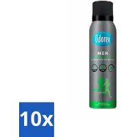 Odorex 10 x Deodorant Spray For Men Fresh Protection 150 ml - Man Deodorant - Deodorant Spray - Zweet En Geur - Frisheid - Sportieve Geur