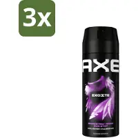 Axe 3 x - Deodorant Bodyspray - 48hrs Fresh - Excite - Crisp Coconut & Black Pepper - 150 ml - Deodorant - Lichaamsgeur - Frisheid - Kokosnoot - Zwarte Peper