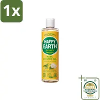Happy Earth 1 x – Douchegel – 100% Natuurlijk Jasmine Ho Wood – 300 ml- 100% Natuurlijke Douchegel - Jasmijn En Ho Wood - Vegan Douchegel - Natuurlijke Huidverzorging - Dierproefvrij