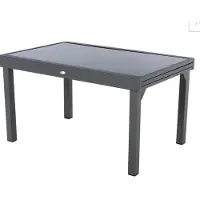 Hespéride Tuintafel Piazza - Uitschuifbaar - 10 Personen - Aluminium/Glas - 135/270 x 90 cm