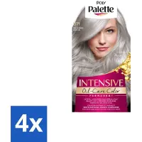 Schwarzkopf 4 x Poly Palette – Haarverf – U71 Puur Zilvergrijs – 115 ml - Grijs Haar Kleuren - Zilvergrijs Haar - Intens Grijs - Zilverreflectie - Haarkleuring