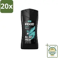 Axe 20 x - 3-in-1 Douchegel - Apollo - Sage & Cedarwood - 250 ml - Grootverpakking - Douchegel - Mannelijke Geur - 3-in-1 - Lichaam En Gezicht - Gezicht En Haar