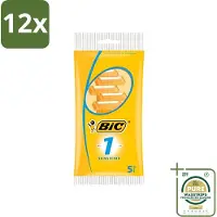 BIC - Scheermesjes - Sensitive - Enkel Mesje - Wegwerpmesjes - 5 Scheermesjes - Voordeelverpakking - 12 stuks - Wegwerpscheermesje - Roestvrij staal