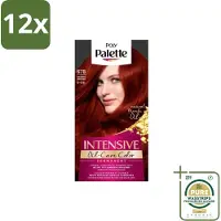 Schwarzkopf Poly Palette – Haarverf – 678 Robijnrood / 6-88 – 115 ml - Voordeelverpakking - 12 stuks - Langdurige Kleur - Grijsdekking