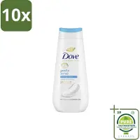 Dove 10 x – Douchegel – Advanced Care Gentle Scrub – 225 ml - Grootverpakking - Douchegel - Exfoliatie - Huidverzorging - Zachte Douchegel - Schuim