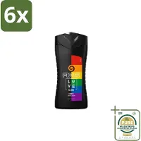 Axe – Bodywash – Unite Love Is Love – 250 ml - Voordeelverpakking - 6 stuks - Frisheid - Schuim