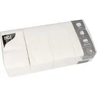 Papstar 250 Servetten, 2-laags 1/8 vouw 33 cm x 33 cm wit