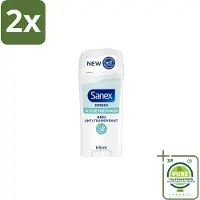 Sanex – Deodorant Stick – Dermo Active Freshness – 65 ml - Voordeelverpakking - 2 stuks - Deodorantstick - Frisheid