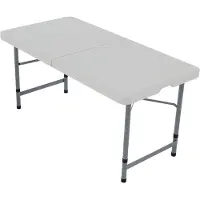 Famanu – Opklapbare tafel van 4 ft, heavy duty en extra sterk, ideaal voor kampeerbuffet, bruiloften, tuinfeesten en picknicks, binnen en buiten