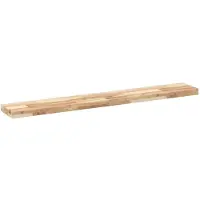 vidaXL Wandschap zwevend 140x20x4 cm onbehandeld massief acaciahout