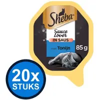 Sheba 20x - Sauce Lover Tonijn - Kattenvoer Natvoer - 85g
