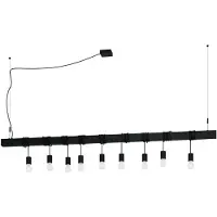 Eglo 9 Lichts Hanglamp Townshend B Zwart Eettafel