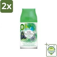 Air Wick - Life Scents - Luchtverfrisser Navulling - Boswateren - Automatische Spray - 250 ml - Voordeelverpakking - 2 stuks - Boswateren - Natuurlijke geur