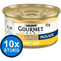 Gourmet 10x Gold - Mousse Kip - Kattenvoer Natvoer - 85g