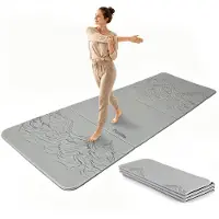 Famanu – XXL yogamat 190 × 66 cm, 10 mm opvouwbare fitnessmat, ideaal voor yoga en fitnessoefeningen