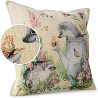 ANRO Egelpaar Sierkussen 45x45 cm - Jacquard gobelin